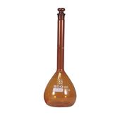 SIBATA柴田科學 深棕色平底細長頸燒瓶500mL，020070-500,020070-500